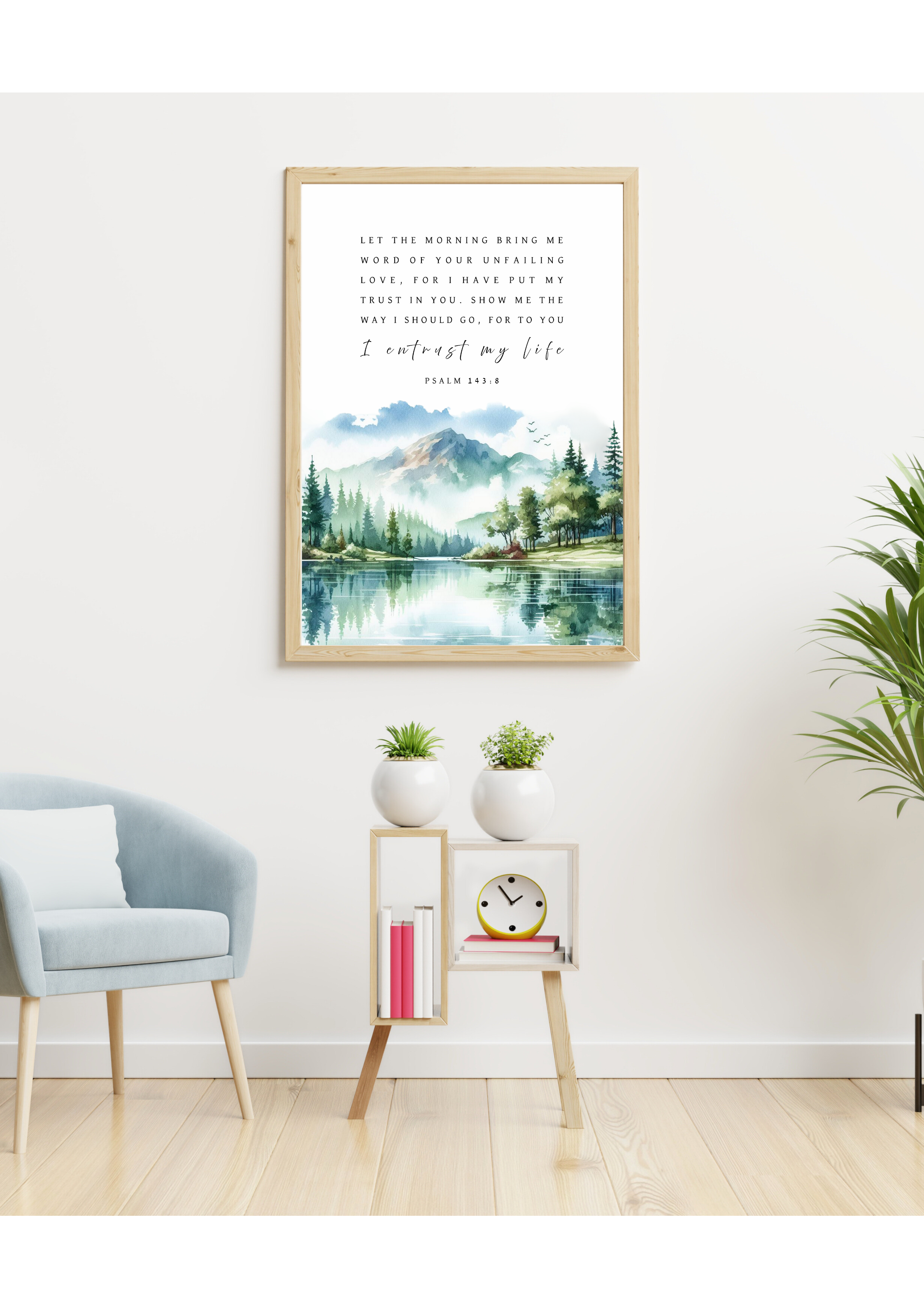 Psalm 143:8 Christian Wall Art Giclée Print